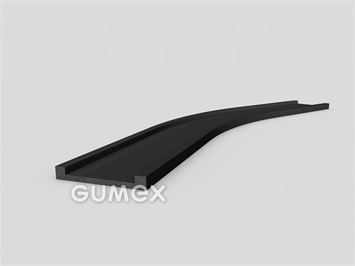 "U" Gummiprofil, 3,5x26/20mm, 70°ShA, EPDM, -40°C/+100°C, schwarz, 